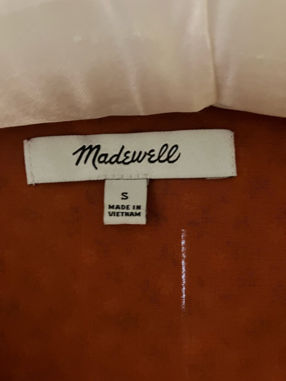 Madewell Floral Wrap Smocked Rust Red Blouse - Picture 6 of 11